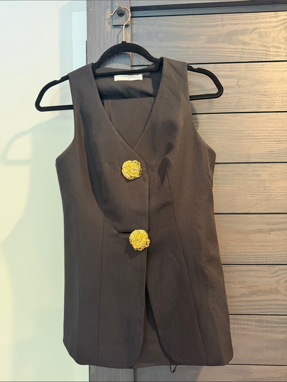 Commense Black vest and matching pants